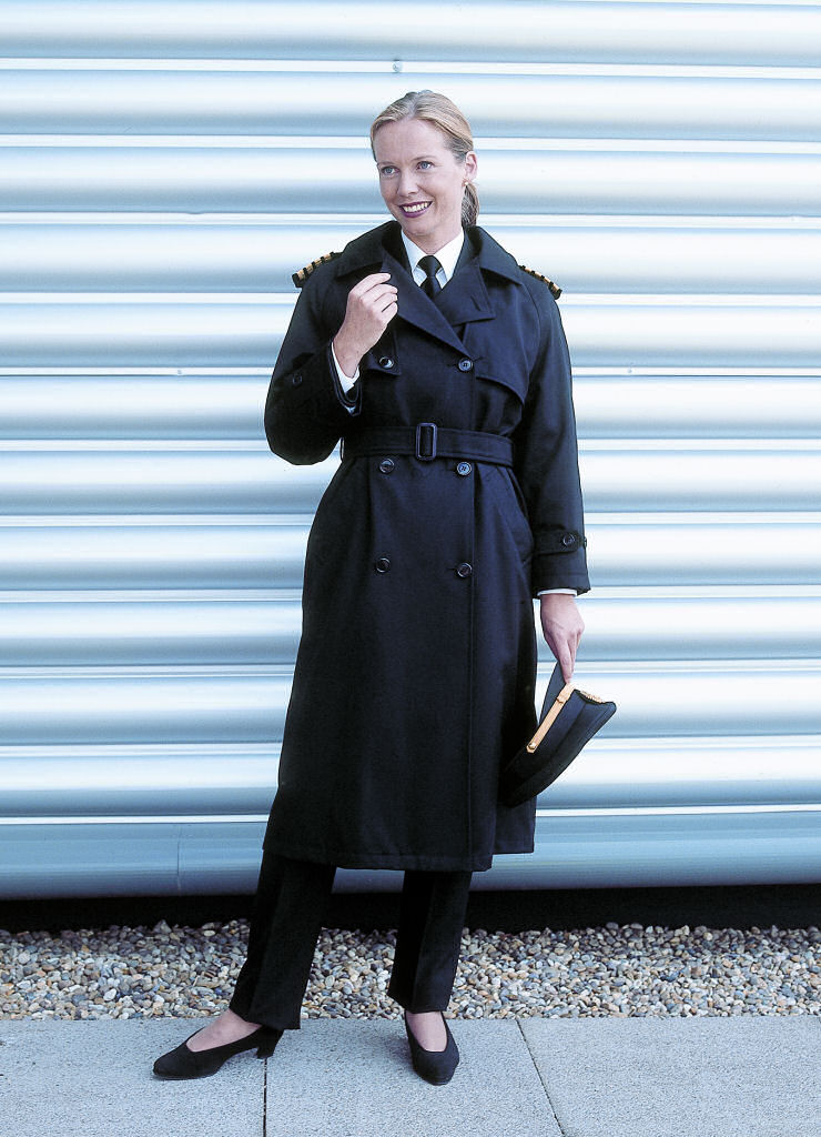  Ladies Pilot Uniform Double Breasted Raincoat.